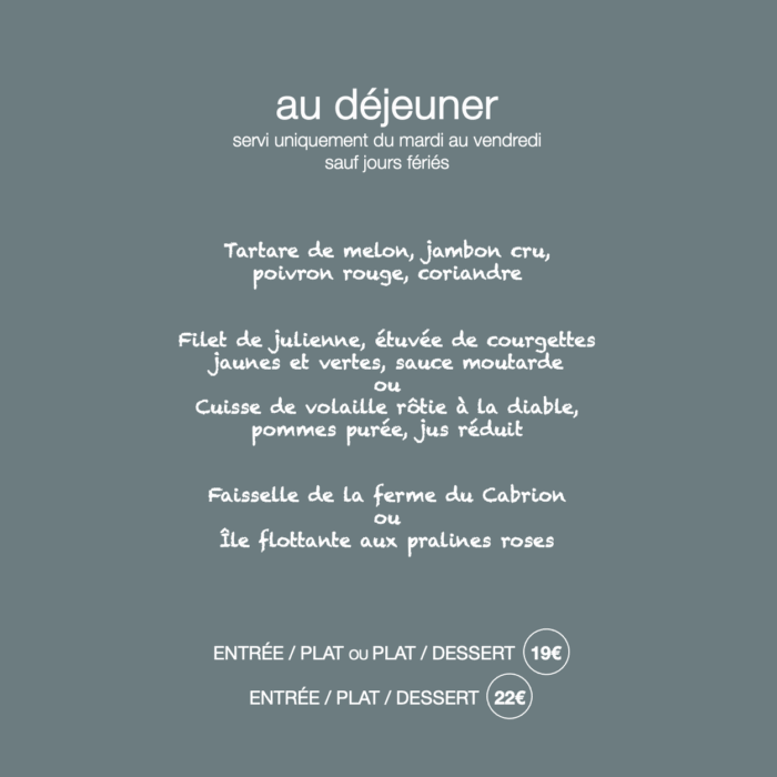 Au déjeuner