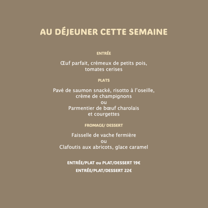 Au déjeuner
