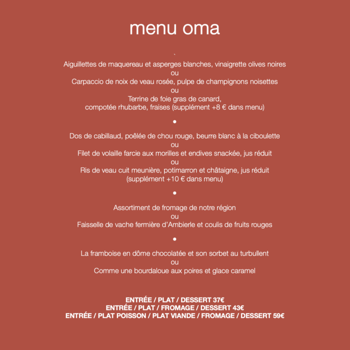 Menu Oma