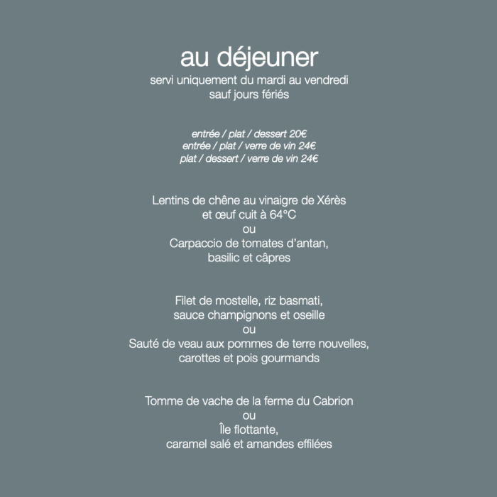 Au déjeuner